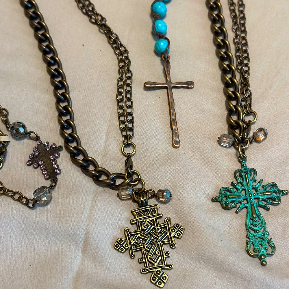 Jewelry Bundle TWIGS Cross Turquoise Necklace Bracelet